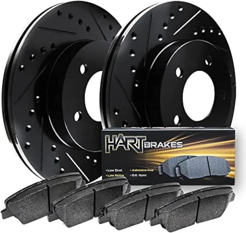 Miniatura 14 de Hart Brakes Kit de frenos y rotores traseros Pastillas de freno traseras Rotores y pastillas de freno Pastillas de freno y rotores de cerámica