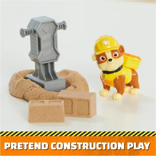 Miniatura 5 de Rubble & Crew, Juego de figuras de acción de Rubble and Mix, con 3 oz de arena cinética Build-It y 2 juguetes de construcción de mano, juguetes