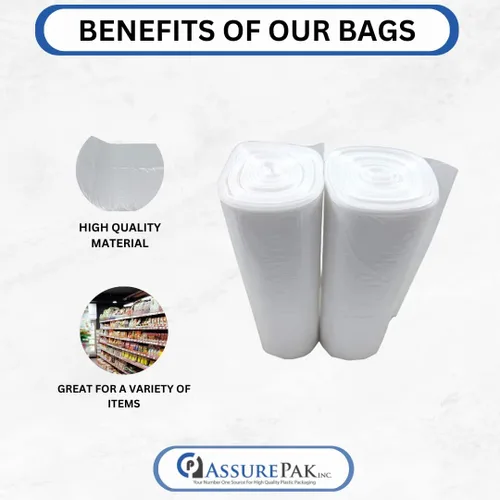 Miniatura 7 de Retail Bags Direct Bolsas de basura transparentes de polietileno de alta densidad sin núcleo de 55 galones (color natural) – Bolsas de basura