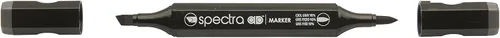 Miniatura 12 de AD Marker Chartpak Spectra, Tri-Nib y cepillo de doble punta, blanco antiguo, 1 cada uno (S092AD)