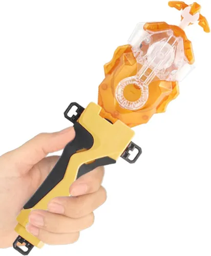 Miniatura 9 de Lanzador y agarre de cuchilla de batalla Bey Burst, B-184 Lanzador de cuerda de giro izquierdo y derecho, sistema de capa DB compatible con todas