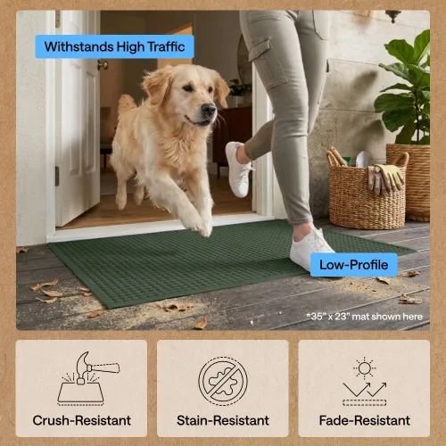 Miniatura 6 de GORILLA GRIP® HydroABSORB - Tapete ultra absorbente para puerta de entrada exterior, 47 x 35 pulgadas, atrapa la suciedad y la humedad, tapete