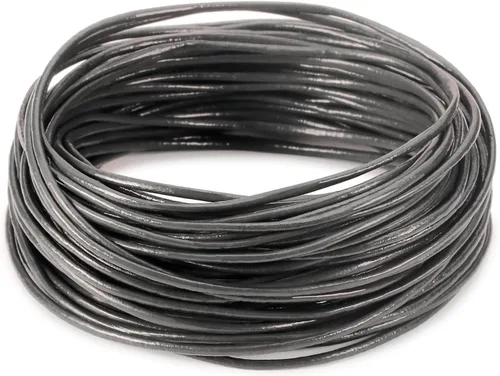 Miniatura 15 de Cordones de cuero redondos genuinos Beadnova de 0.05 a 0.19 in para el collar de la pulsera que rebordea la fabricación de la joyería, 01.blanco