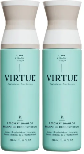 Miniatura 12 de VIRTUE Champú de recuperación sin sulfato con queratina y aceite de semilla de baobab para cabello dañado, color seguro