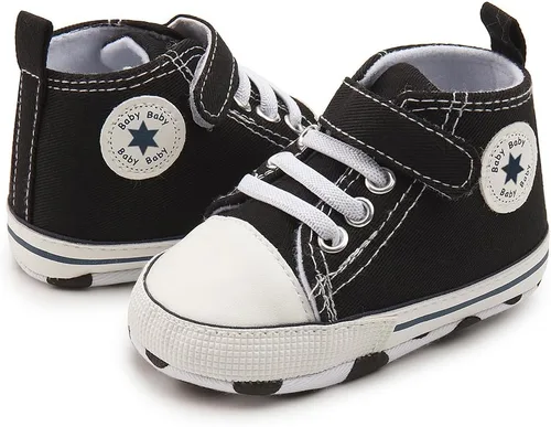 Miniatura 31 de KIDSUN zapatos deportivos altos hasta el tobillo para bebés, niños y niñas con suela antideslizante, suaves, para recién nacidos, zapatos