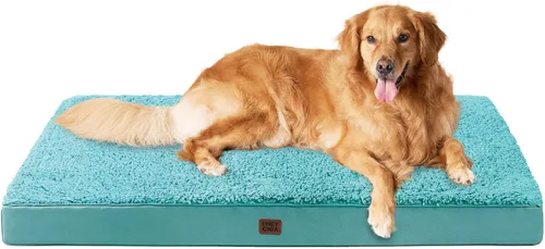 Miniatura 83 de EHEYCIGA Cama ortopédica de espuma para perros grandes, 35 pulgadas de largo x 23 pulgadas de ancho x 3.5 pulgadas de alto, gris claro