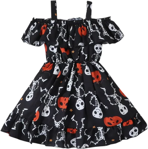 VINUOKER Vestido de verano para niñas pequeñas, vestido floral de princesa, ropa de playa, vestido de verano, falda para niña