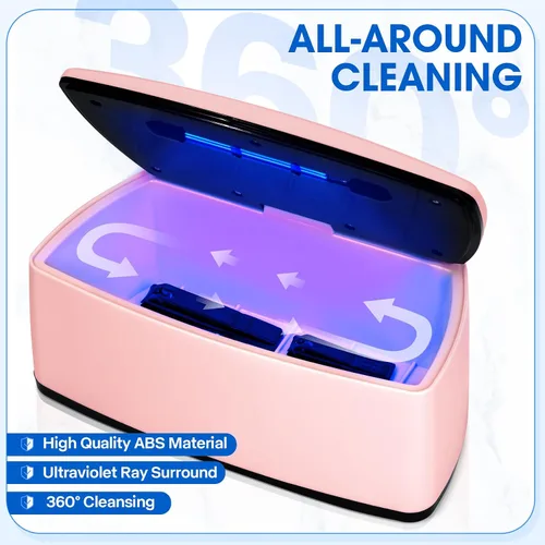 Miniatura 5 de Esterilizador de herramientas de uñas, función de limpieza de luz azul de doble tubo, enchufe USB, gran capacidad de 1 litro para herramientas