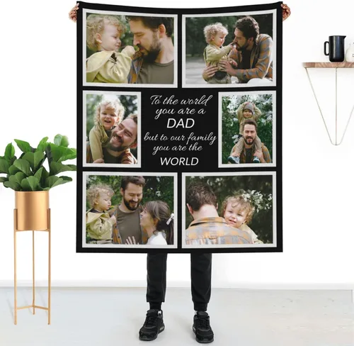 Miniatura 32 de HUGLAZY Mantas personalizadas con fotos, manta personalizada para la familia, sube tu foto de Halloween, manta personalizada para adultos