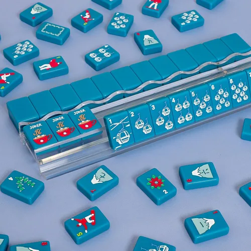 Miniatura 6 de Jongyance American Mahjong - Juego de fichas con bolsa de transporte y accesorios, 160 fichas de Mahjong grabadas en acrílico