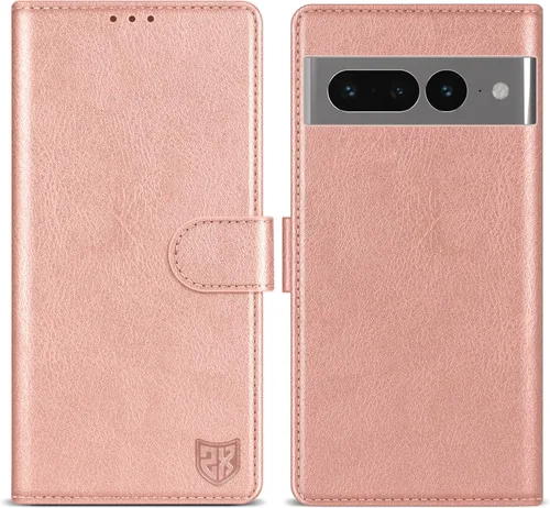 Miniatura 34 de ZZXX Funda tipo cartera para Google Pixel 7 con bloqueo RFID, ranura para tarjetas, función atril, cierre magnético, funda protectora de cuero