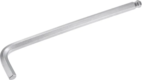 uxcell Llave de llave hexagonal de extremo de bola de 0.394 in, herramienta de reparación CR-V de brazo largo en forma de L Tono plateado