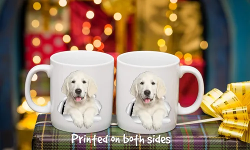 Miniatura 6 de Winston & Bear Magnífica taza de café de cerámica Golden Retriever Puppy – Regalo perfecto para Golden Retriever – Taza divertida y linda