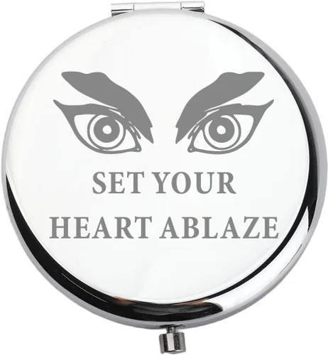 WUSUANED Juego de regalo inspirador de espejo de manga de anime, tu corazón ardiente, regalos inspirados en anime, espejo de maquillaje Rengoku
