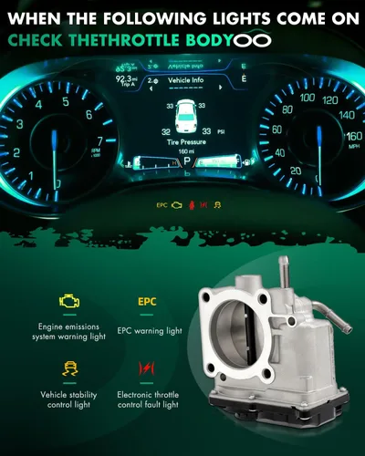 Miniatura 7 de SCITOO Cuerpo del acelerador TB1185 672100 16112AA380 Acelerador automotriz apto para 2016-2017 para Subaru para Crosstrek 2011-2018 para Subaru