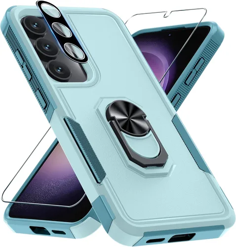 Miniatura 15 de Compatible con Samsung Galaxy S24/S25 Funda con Protector de Pantalla de Vidrio Templado, Resistente a Prueba de Golpes de Servicio Pesado Funda