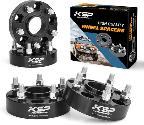 Miniatura 11 de KSP - Espaciadores de rueda de 5 x 5 para JK XK WJ WK, espaciadores de 2 pulgadas 5x127 con pernos 1/2-20 de 2.815 in, kit centrado en cubo para Azul