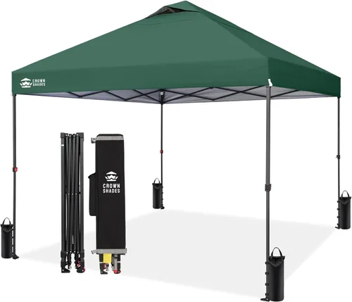 Miniatura 23 de CROWN SHADES Tienda de campaña desmontable de 10 x 10 pies - Tienda de campaña instantánea para exteriores con cerradura central patentada de un