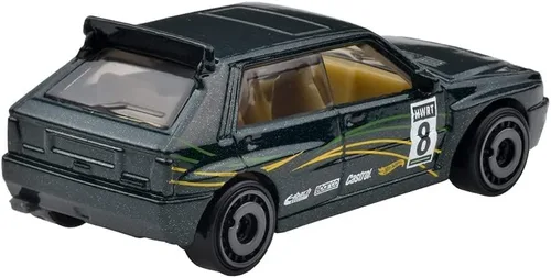 Miniatura 2 de Lancia Delta Integrale #8 Verde Metálico con Gráficos Rally Champs Series Modelo Fundido a Presión Coche HHF56