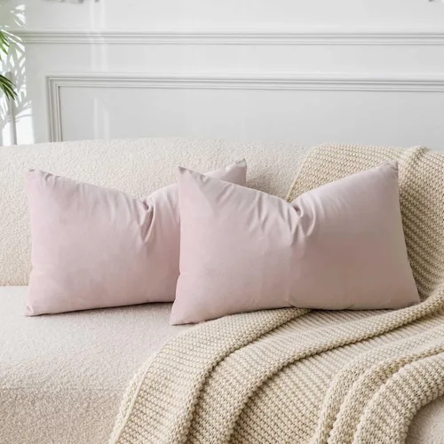 Miniatura 136 de Juspurbet - Juego de 2 fundas decorativas de terciopelo para cojines, fundas suaves para sofá, cama o sillón con cremallera oculta, para sala