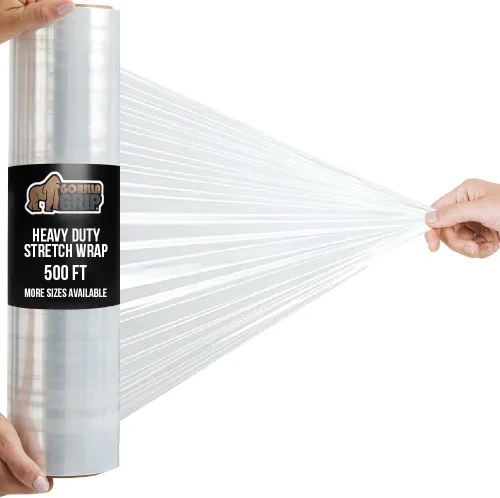 Miniatura 14 de GORILLA GRIP Film extensible 500% de plástico resistente, paquete de 2 rollos de envoltura retráctil de 1200 pies de 17 pulgadas, resistente a
