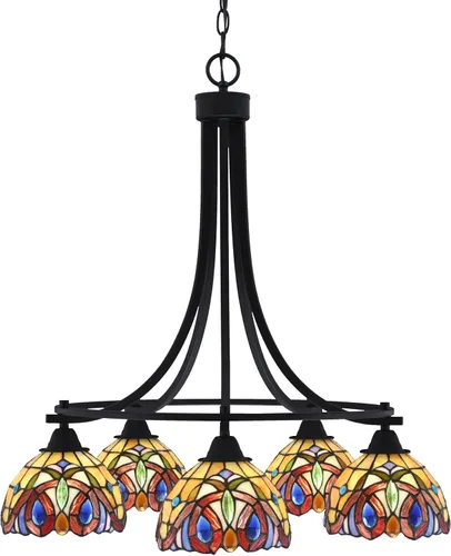 Miniatura 73 de Toltec Lighting Paramount 3405-BN-3001 - Lámpara de araña (5 luces, níquel cepillado)