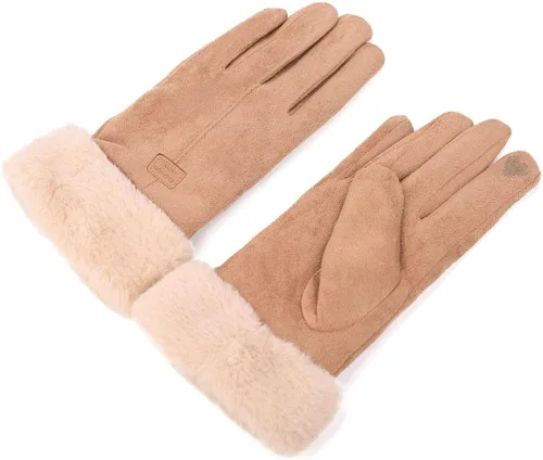 Miniatura 3 de Guantes para mujer con cable térmico cálido para mujer con pantalla táctil elástica para invierno para conducir guantes de cuero