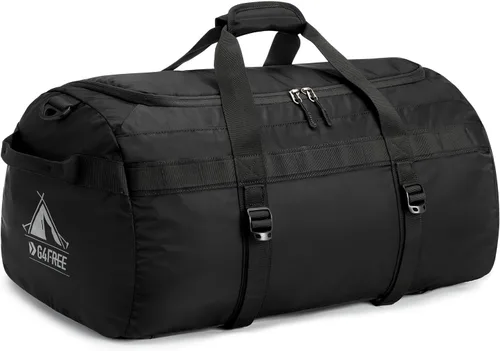 Miniatura 7 de G4Free Bolsa de gimnasio para mujeres y hombres, mochila de lona de 45 litros con compartimento para zapatos, resistente al agua, bolsa de viaje