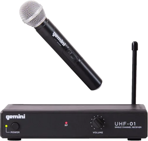 Miniatura 9 de Gemini UHF - Paquete de micrófonos inalámbricos profesionales de mano y de solapa, receptor de doble canal, largo alcance para presentaciones