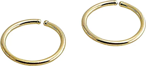 Miniatura 50 de Aretes de aro dorados y plateados para cartílago, nariz, tabique, oreja, hélix, tragus, joyería para mujer, hipoalergénicos, pequeños aros