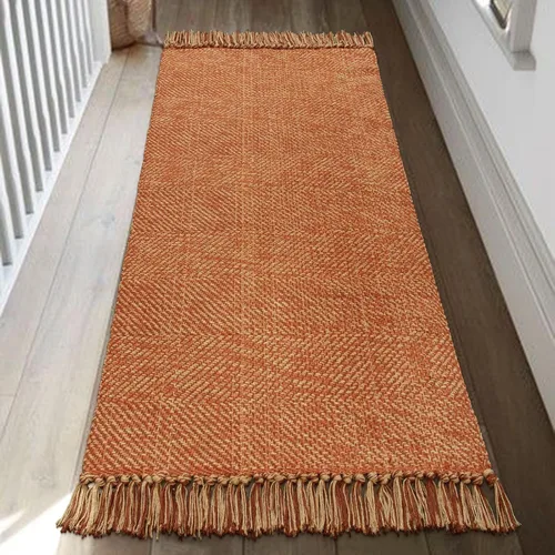 Miniatura 62 de Collive - Tapete de pasillo de cocina, 2 x 4.3 pies, tejido a mano, reversible, lavable, de algodón, color blanco/beige, para baño, pasillo
