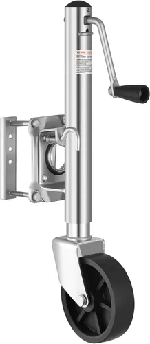 Miniatura 11 de VEVOR Gato de remolque con rueda, capacidad de carga de 1000 libras, gato giratorio de alta resistencia para remolque de barco con una sola rueda