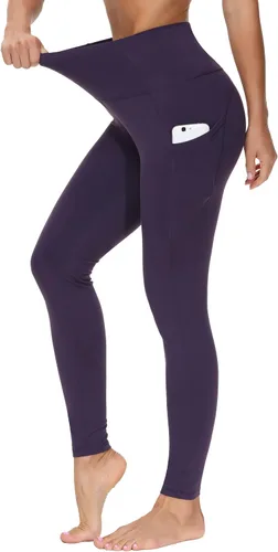 Miniatura 3 de The Gym People - Pantalones deportivos gruesos de tiro alto, con bolsillos y control de abdomen, leggings para entrenar, correr, hacer yoga
