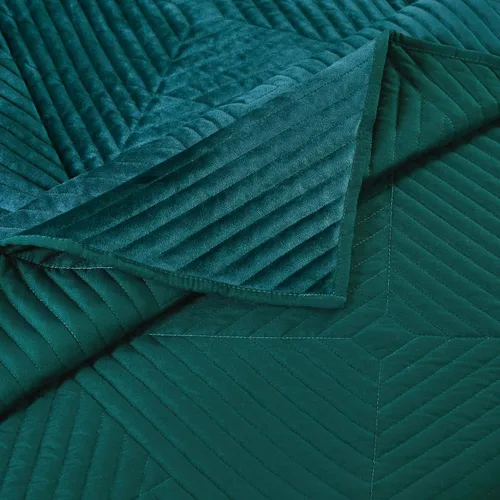 Miniatura 6 de Greenland Home Fashions Juego de edredón de terciopelo finamente cosido, 3 piezas King/Cal King, color verde azulado Riviera Riviera Teal