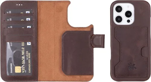 Miniatura 18 de Venito Florence - Funda de piel compatible con Samsung Galaxy S9, extra segura con bloqueo RFID, cartera desmontable para teléfono (gris decolorado)