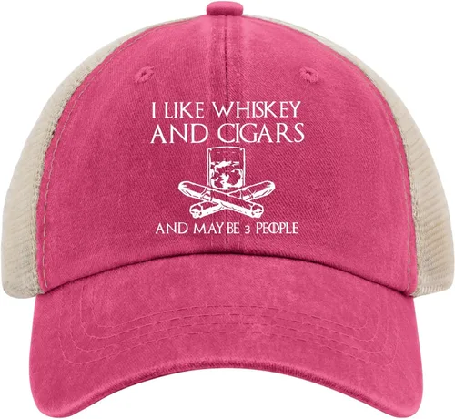 Miniatura 39 de Philysonic Funny Hat I Like Whisky and Cigars and Maybe 3 People Sombreros para Hombres Gorras de Béisbol Gorras Ajustables