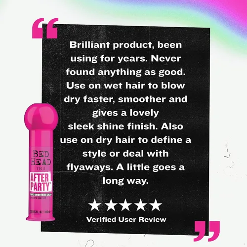 Miniatura 8 de TIGI Bed Head After Party Crema alisadora paquete de 2 – Productos para el cuidado del cabello para cabello suave y brillante, aroma de mezcla
