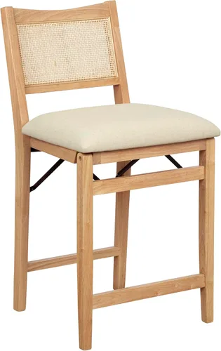 Miniatura 20 de Powell Kasi Silla Lateral de Comedor Plegable de Caña de Ratán Beige, Natural
