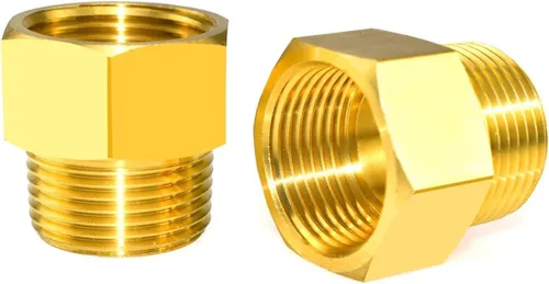 Miniatura 7 de 4 piezas de tubería de latón 1/4 "NPT hembra rosca tubería x 1/4 "NPT macho rosca reductor adaptador NPT latón manguera conector