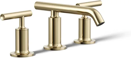 Miniatura 28 de KOHLER K-14408-4-2MB Purist - Grifo de lavabo de baño generalizado, 3 agujeros, manijas de palanca alta generalizadas y boquilla de cuello de cisne