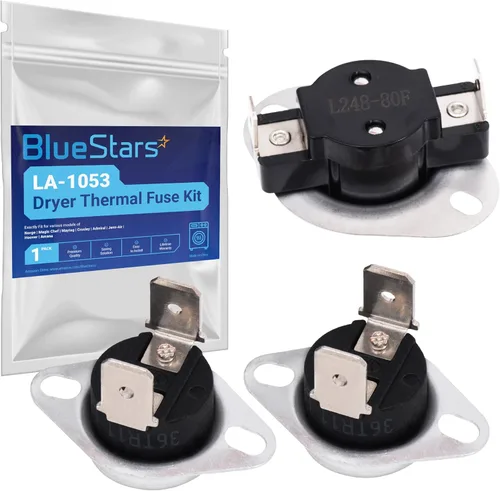 BlueStars Kit de fusible térmico para secadora LA-1053 LA 1053 actualizado - Compatible con secadores Whirlpool y Maytag - Reemplaza 53-1133 53-1526