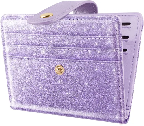 Miniatura 20 de Carteras pequeñas para mujer, diseño delgado y minimalista, tarjetero plegable para bolsillo o bolso, Mariposas negras