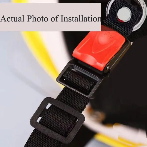 Miniatura 3 de Juego de 2 hebillas de liberación rápida para casco de ciclismo con anillos tóricos abiertos para casco de bicicleta, adaptador de correa