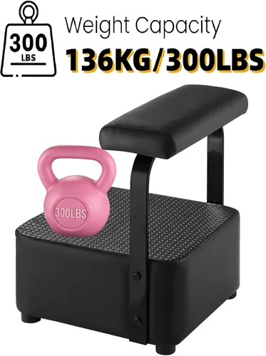Miniatura 3 de Reposapiés independiente para lavado de espalda, juego de tazón y silla de champú de spa, reposapiés para spa belleza, otomana para estación de Negro