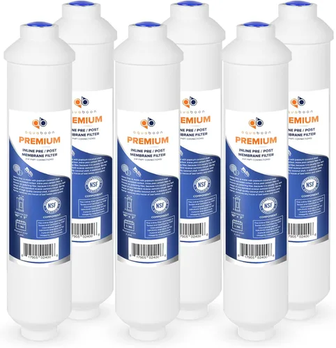 Miniatura 9 de Aquaboon Filtro de agua de carbón activado en línea T33 para refrigerador, máquina de hielo con conexión rápida para línea de agua de 1/4 compatible