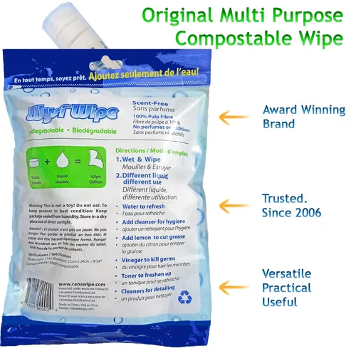 Miniatura 6 de Wysi - Toallitas expansibles multiusos, para cualquier momento Solo tienes que añadir agua.