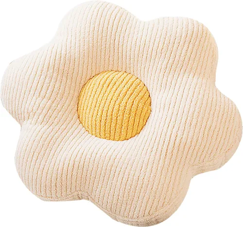 Miniatura 8 de HANDKEI Almohada transpirable con forma de flor, cojín para silla, cojín de suelo de flores, decoración encantadora de habitación, almohada cómoda
