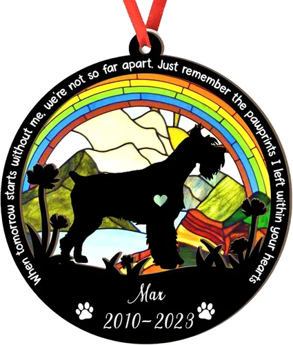 Miniatura 36 de Adorno personalizado para atrapasoles de sabueso afgano, adorno de Navidad de sabueso afgano, regalo para perro amante, sabueso afgano conmemorativo