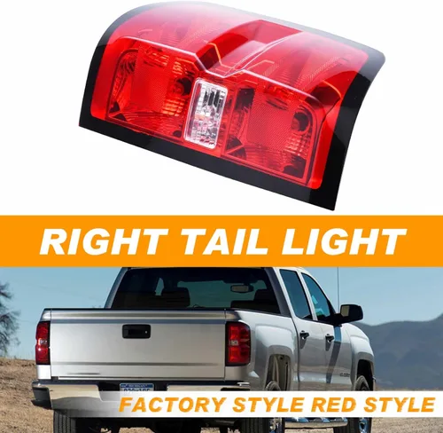 Miniatura 5 de Conjunto de luces traseras de estilo de fábrica compatible con Chevrolet Silverado 1500 2500 HD GMC Sierra 3500 HD 2016-2019 lado derecho