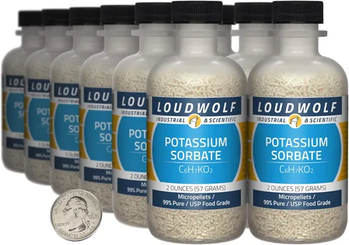 Miniatura 6 de Sorbato de potasio / Botella de 2 onzas / 99% puro USP grado alimenticio/Micropellets